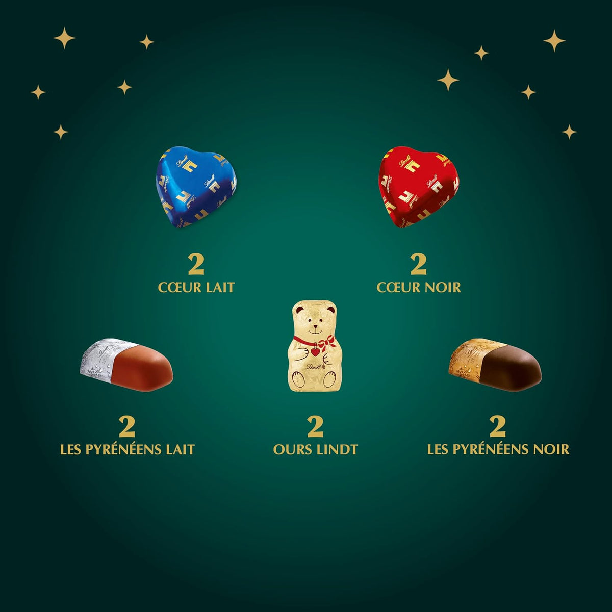 Calendrier de l'Avent Lindt assortiment 221 g – photo 3