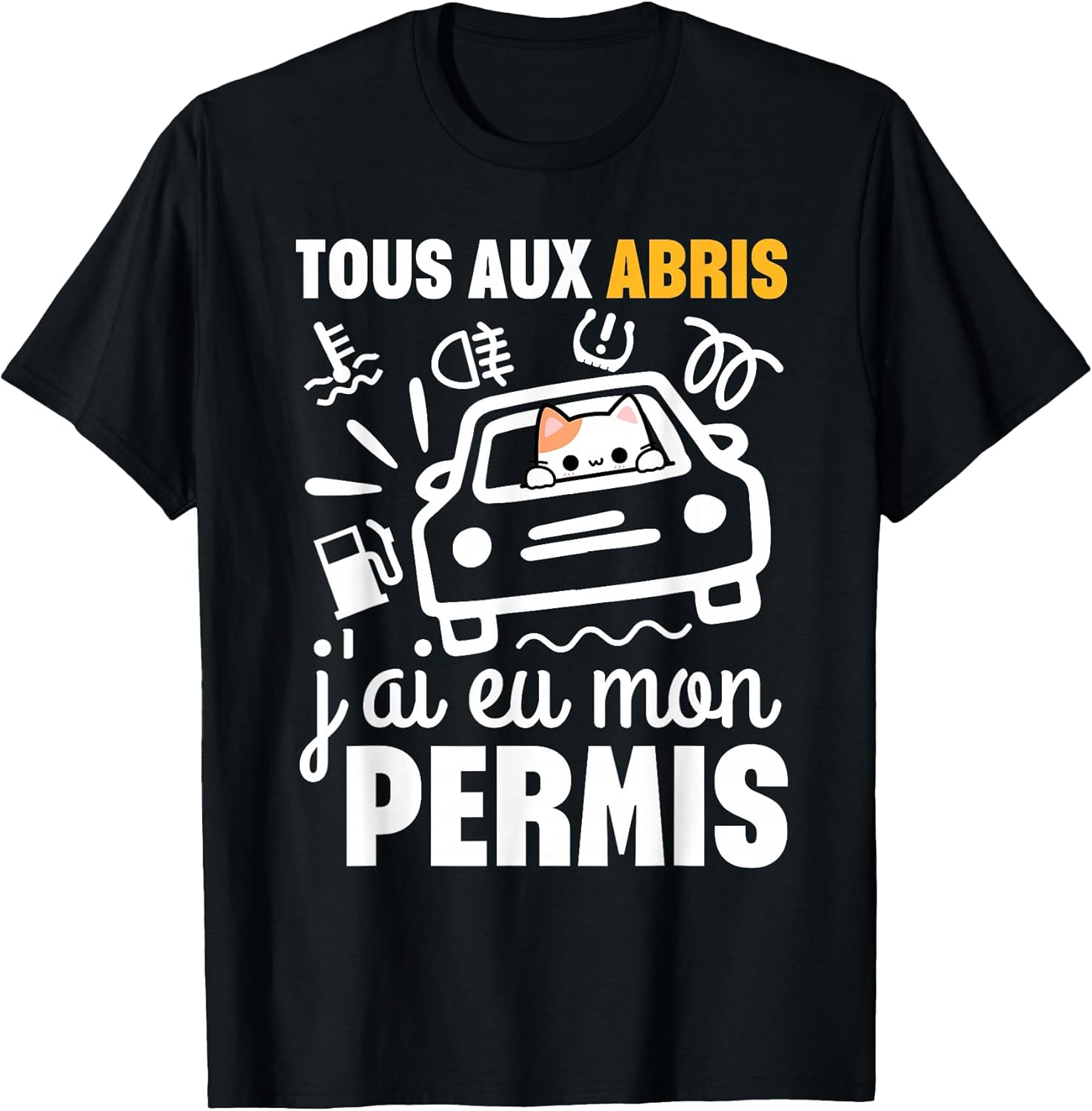 T-shirt humour « Jeune conducteur »