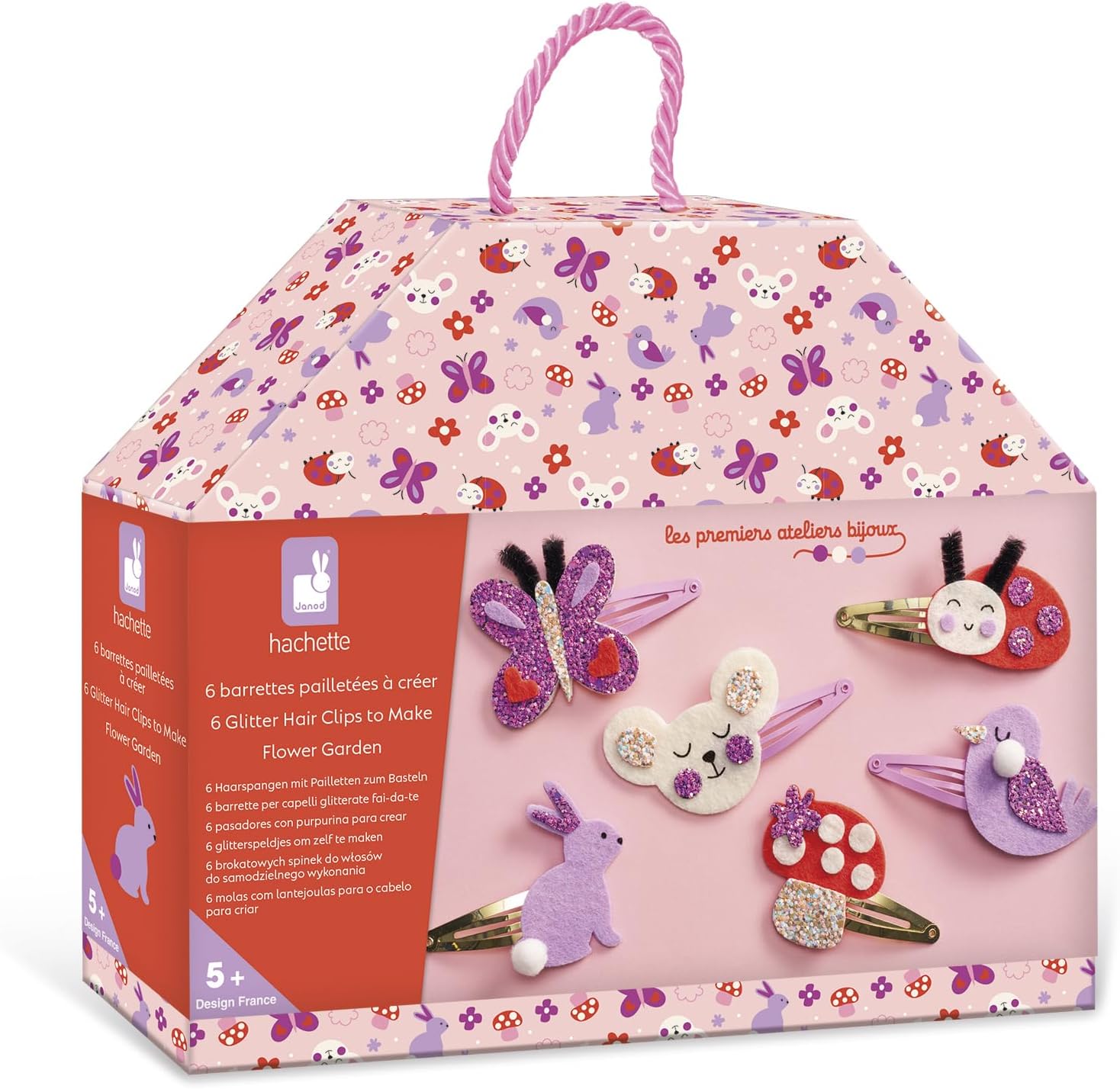 Coffret 6 barrettes à créer Jardin Fleuri - Janod