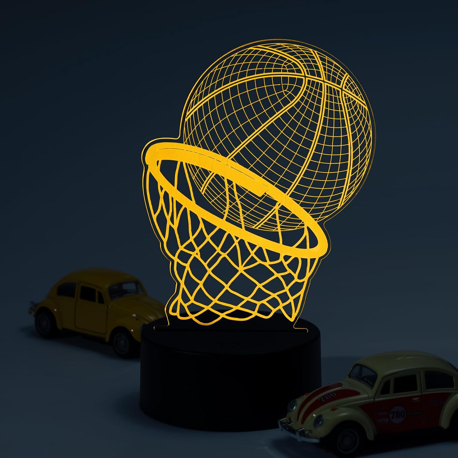 Lampe veilleuse 3D ballon de basket 16 couleurs