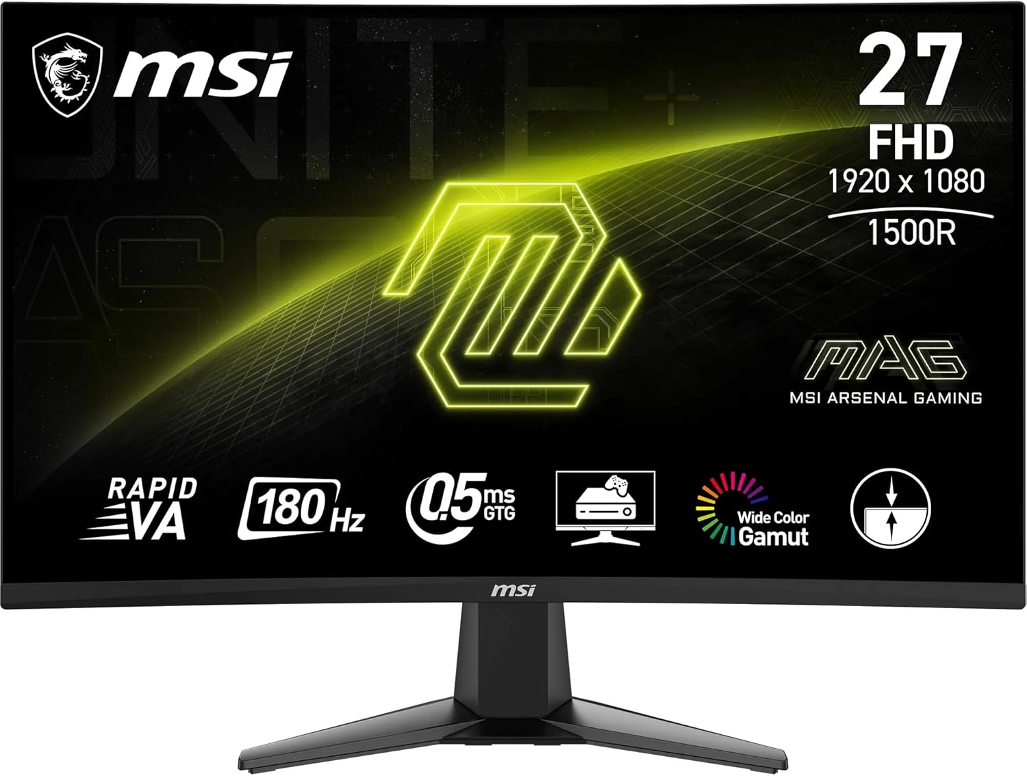 MSI MAG 27C6F, écran gaming incurvé 27" FHD