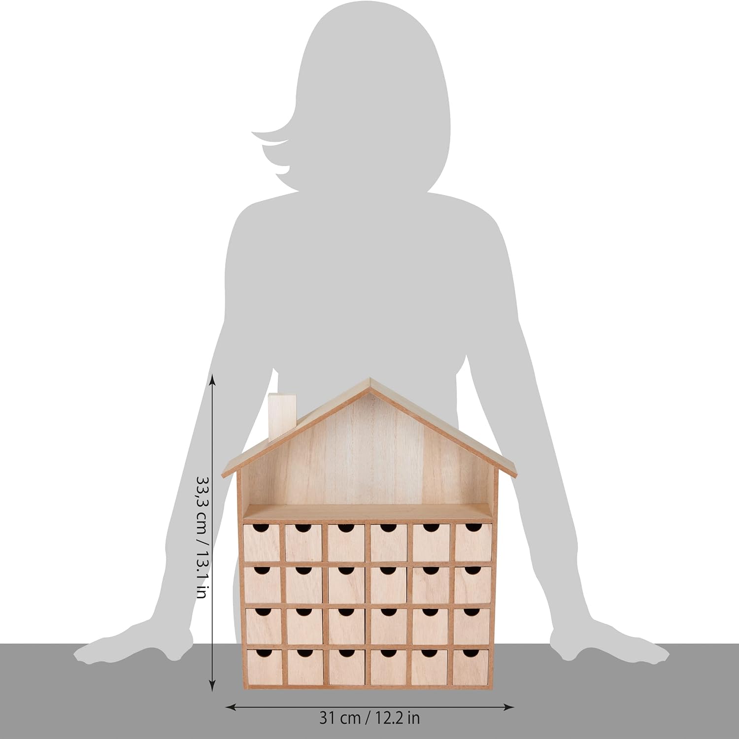 Calendriers de l'Avent en bois à décorer soi-même (DIY)