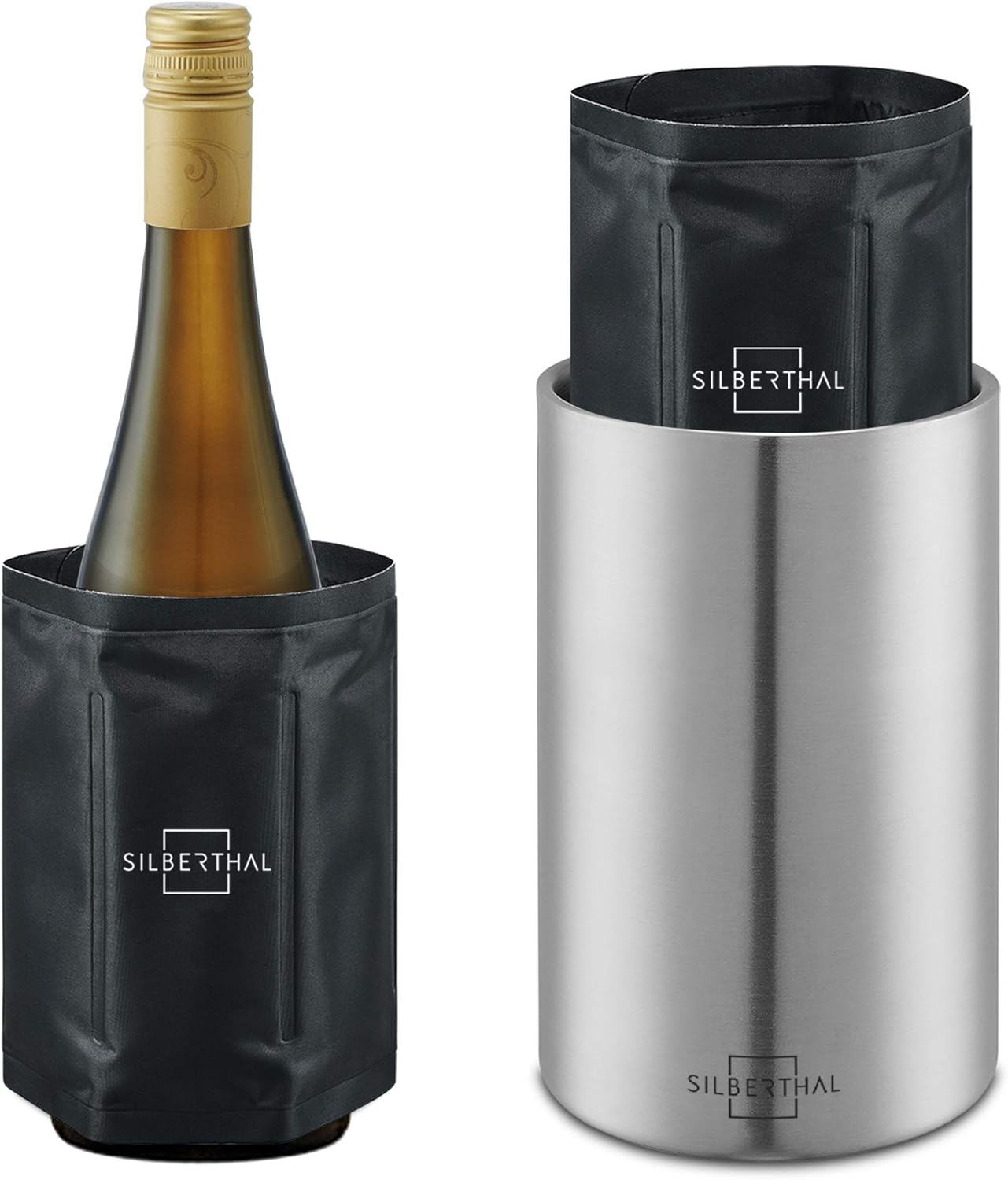 Seau à vin champagne double paroi en inox SILBERTHAL