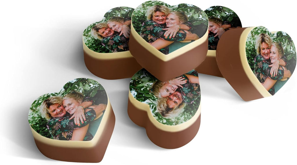 Chocolats personnalisés avec photo dans une boîte cadeau