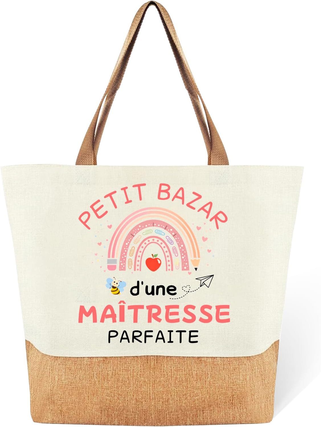 Sac cabas grand format « Merci Maîtresse »