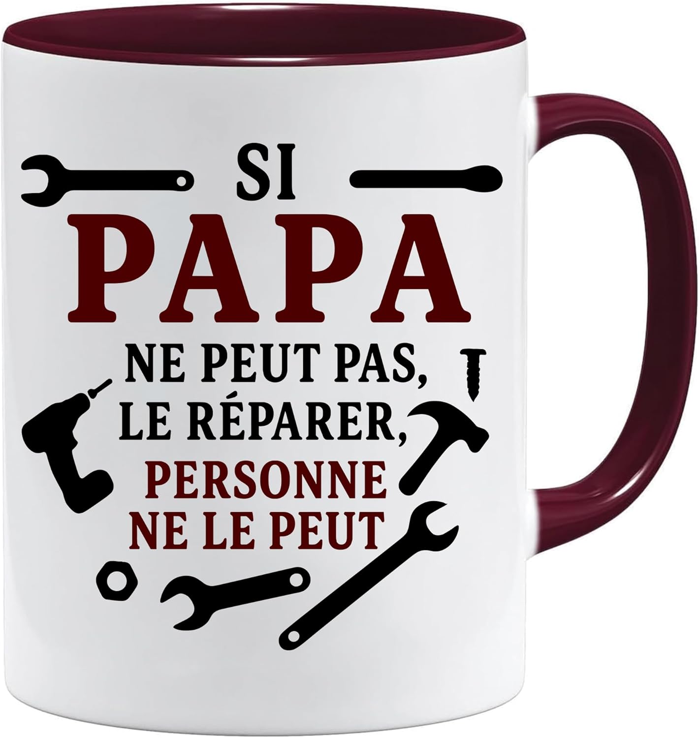 Mug humour Si papa ne peut pas le réparer