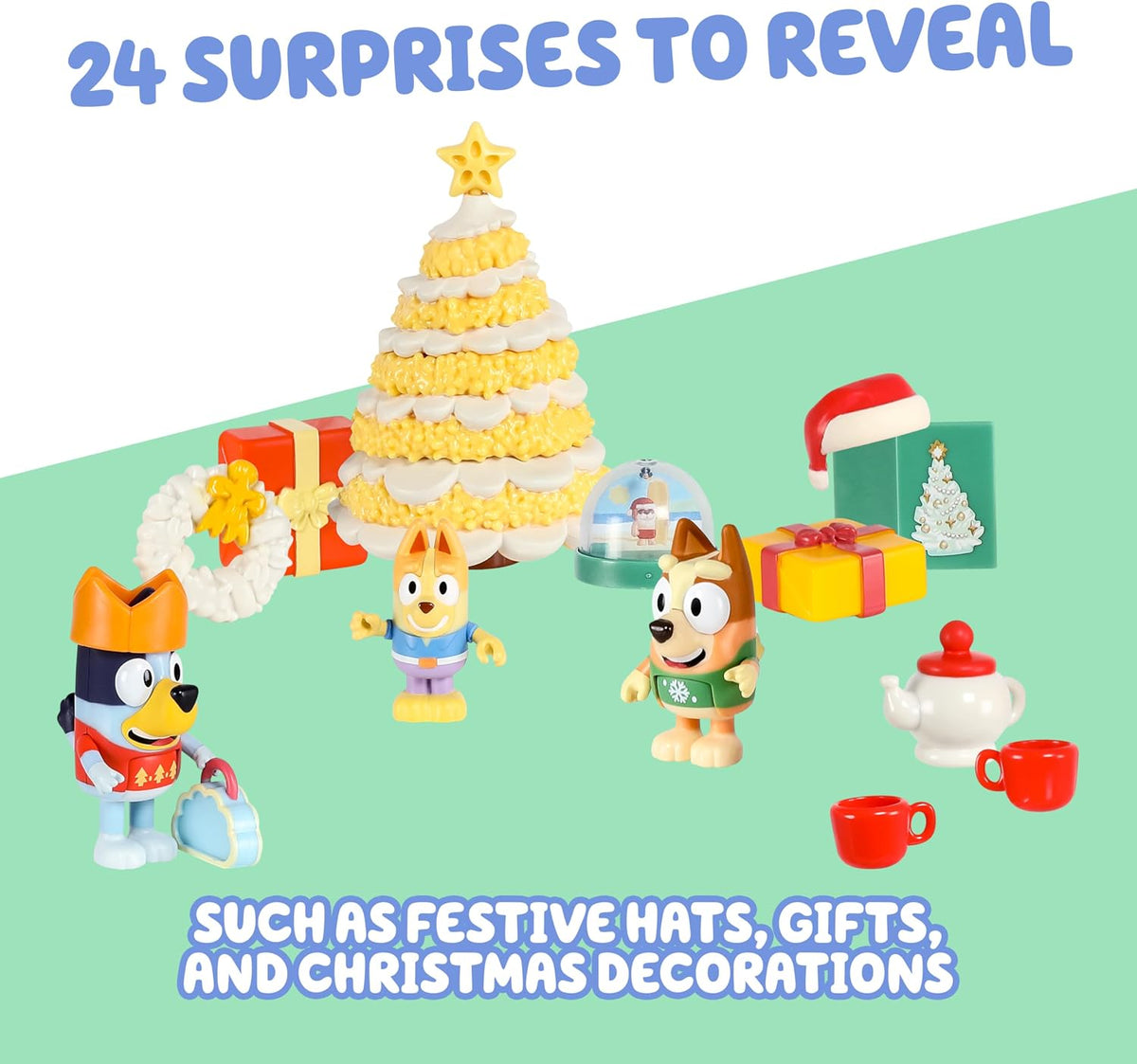 Les 24 surprises du calendrier de l'Avent Bluey Classic Christmas