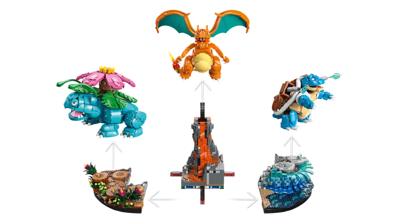 LEGO Florizarre, Dracaufeu et Tortank