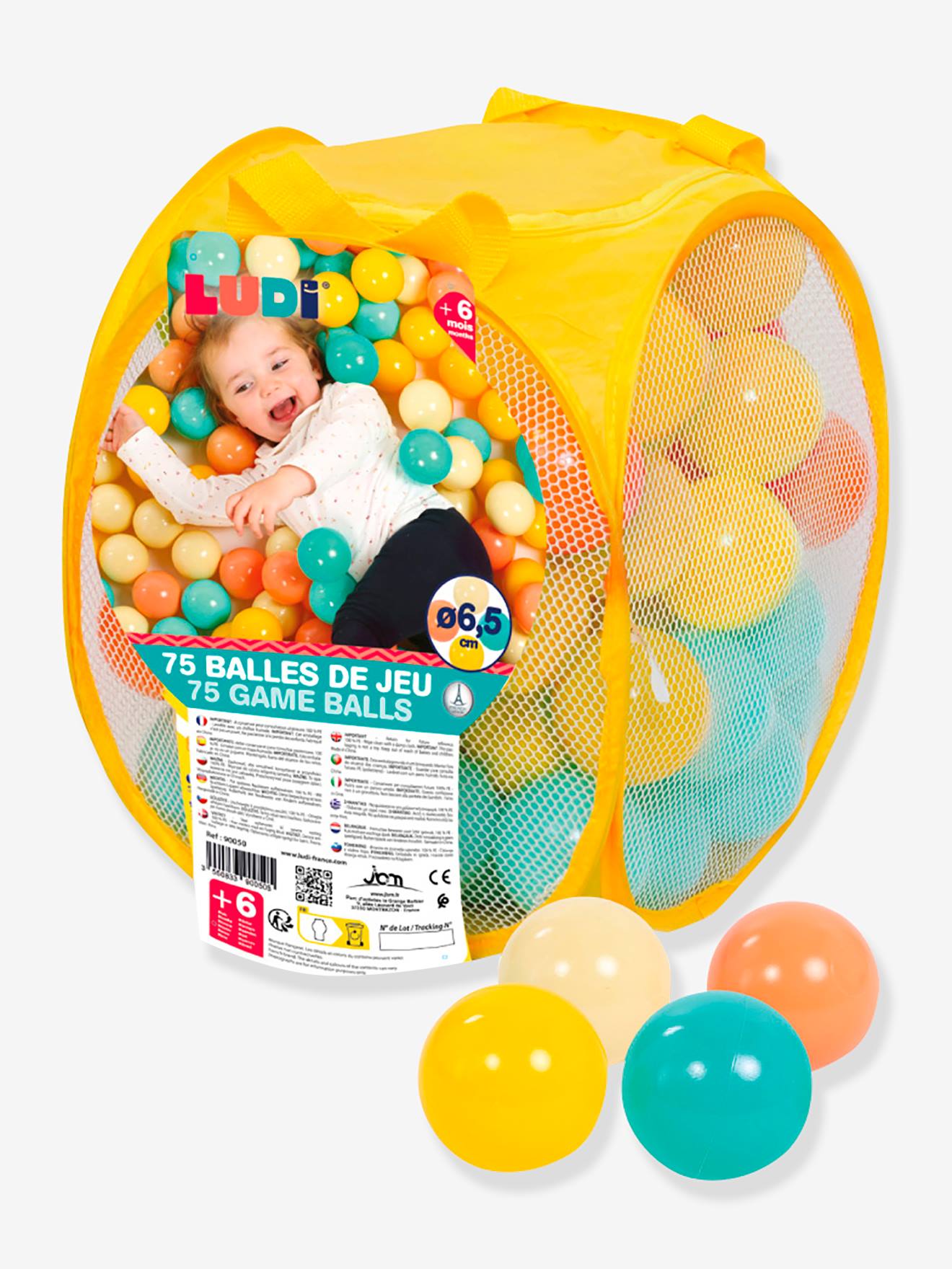 75 balles de jeu mixtes multicolore
