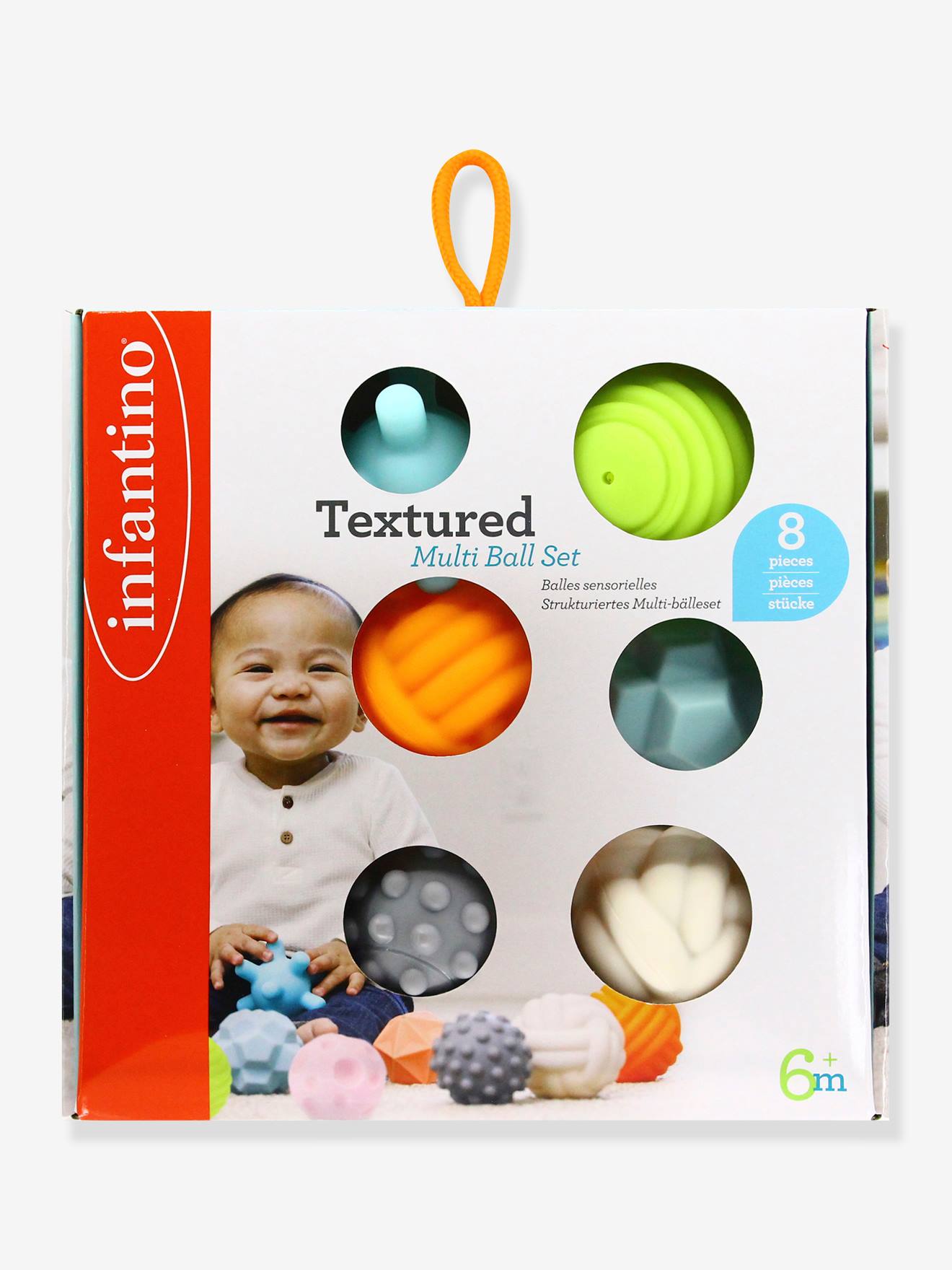 8 balles sensorielles multicolore