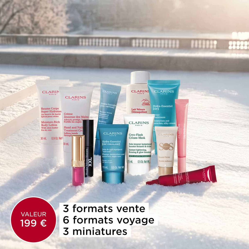 Calendrier de l'Avent Clarins 12 jours ouvert