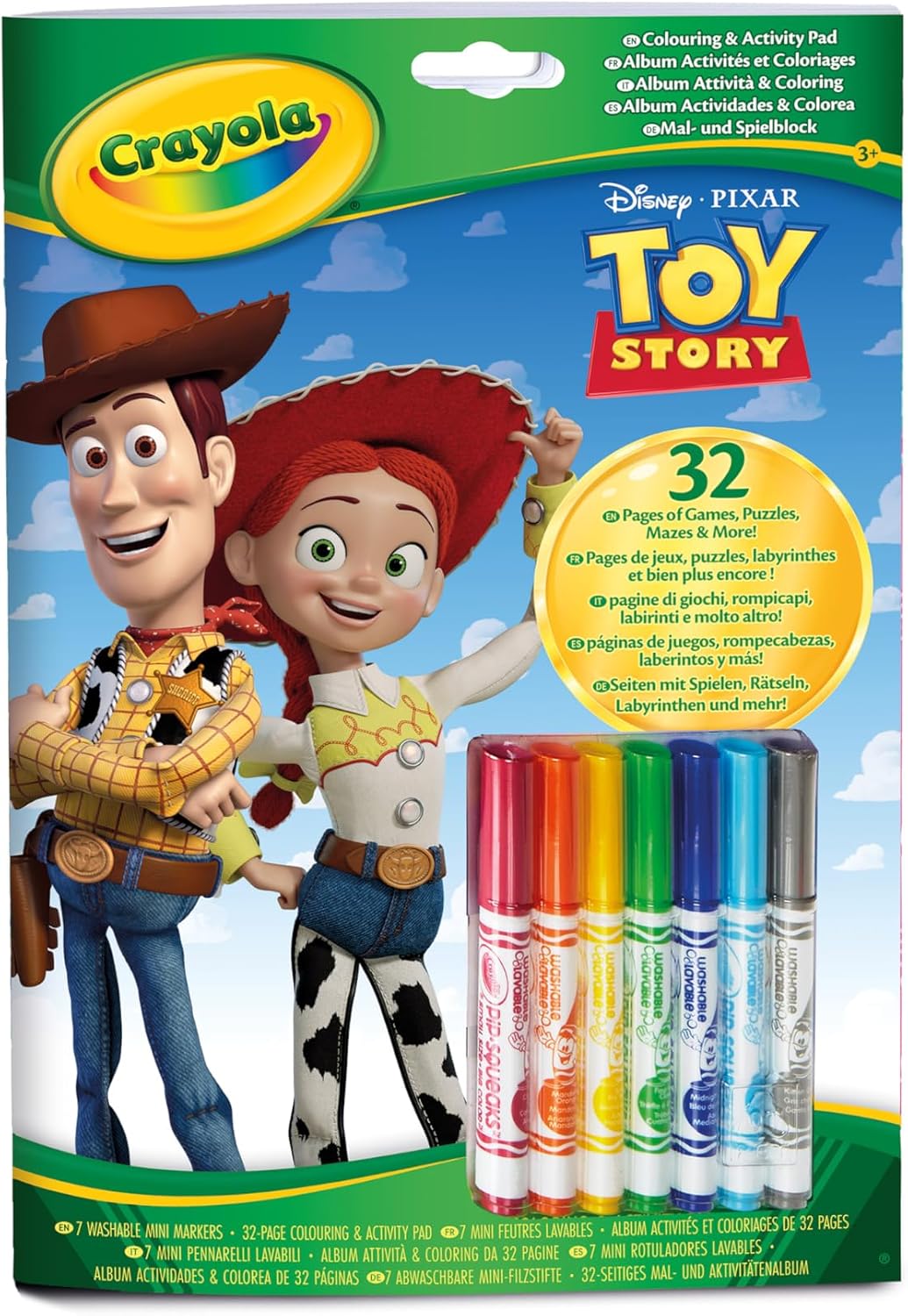 Crayola — Album activités et coloriage Toy Story (32 pages + 7 mini-feutres)
