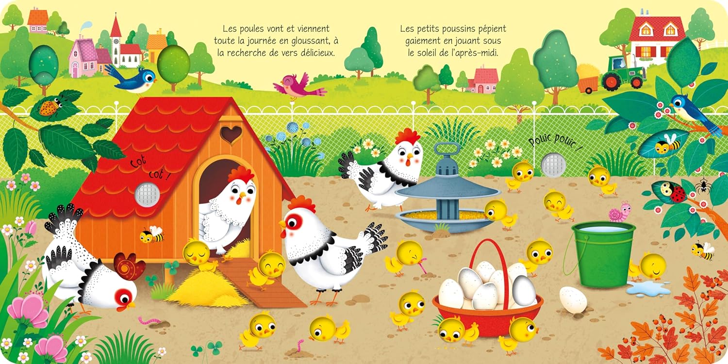 Mon livre sonore à toucher Les bruits de la ferme