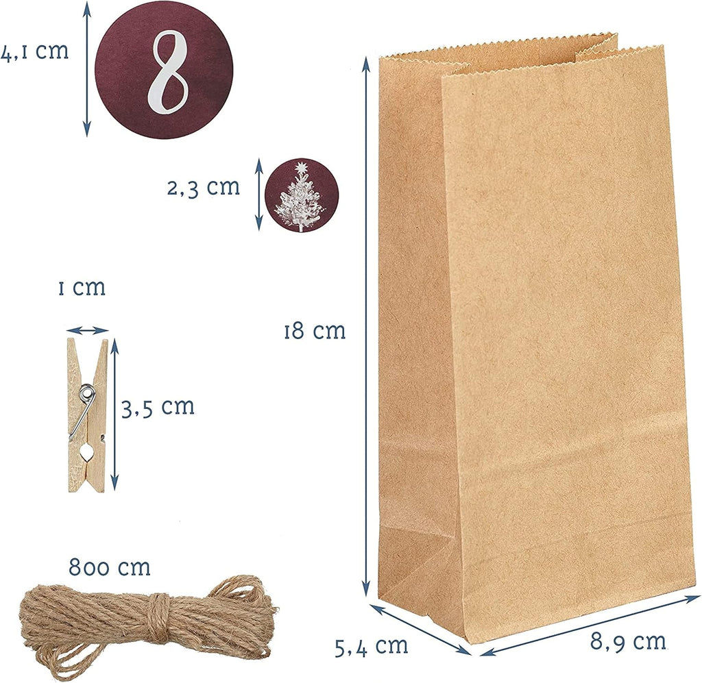 Calendrier de l’Avent à remplir soi-même pour bricolage