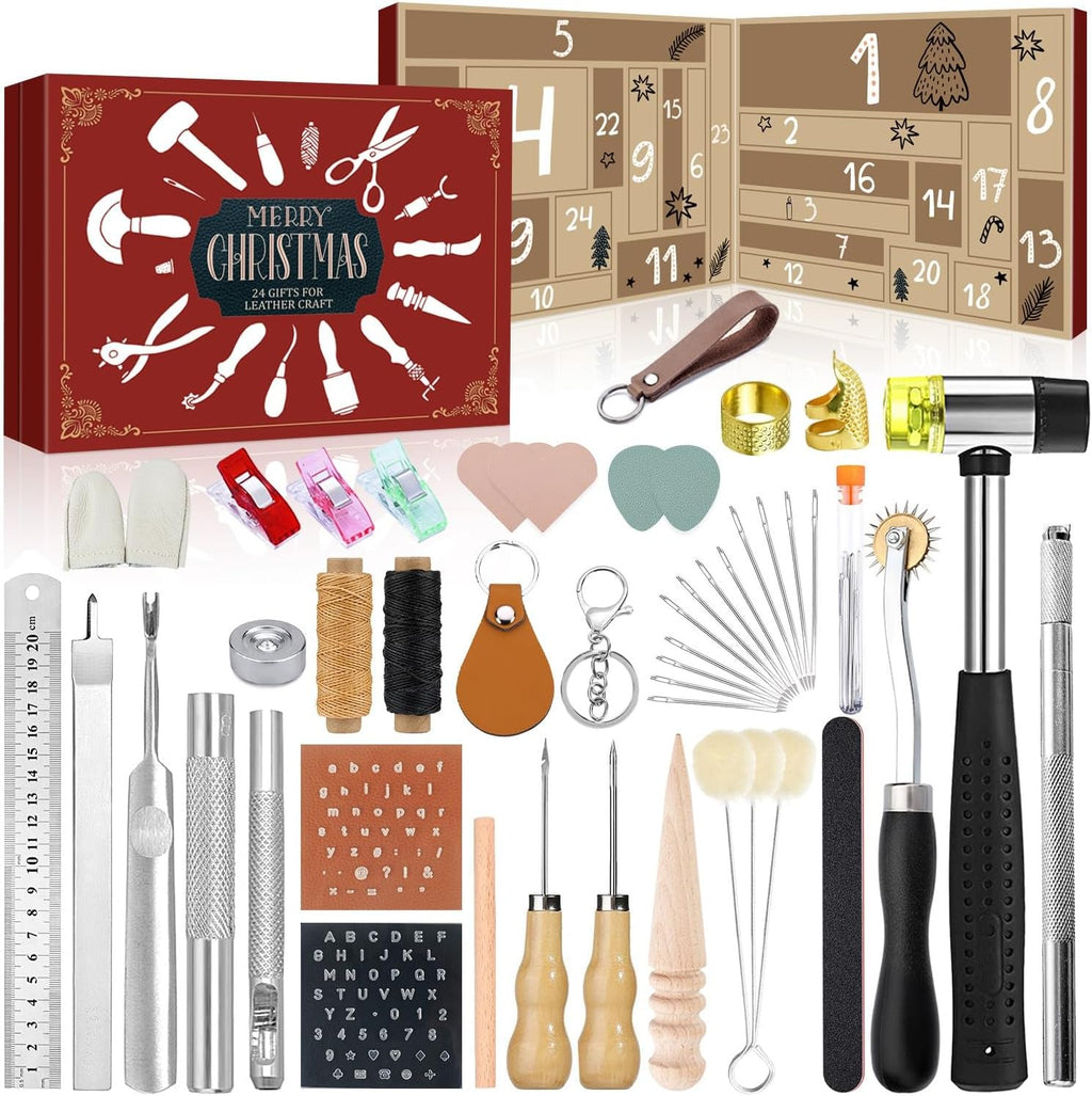 Coffret et 24 fenêtres du calendrier de l'Avent iZoeL cuir