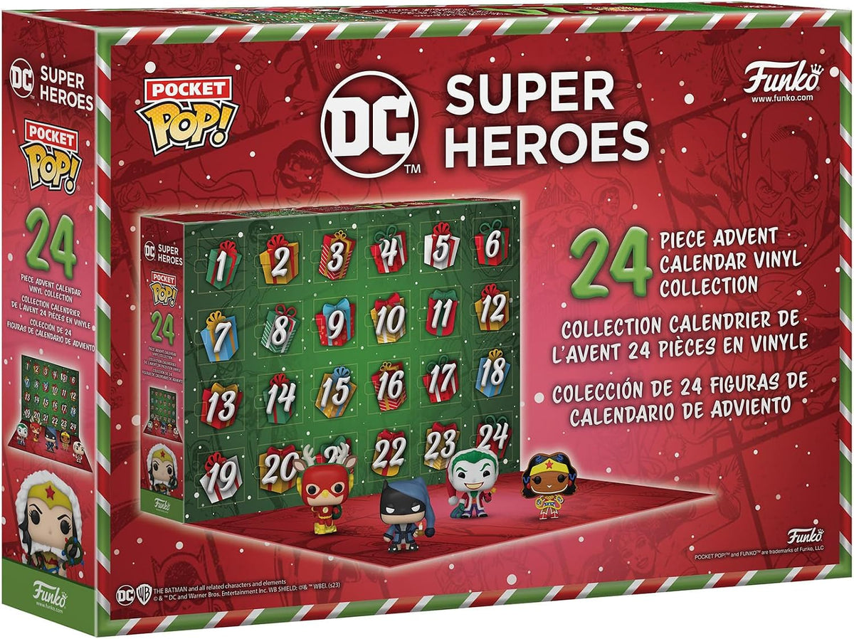 Calendrier de l'Avent Funko Pocket Pop! DC Super Heroes 2023