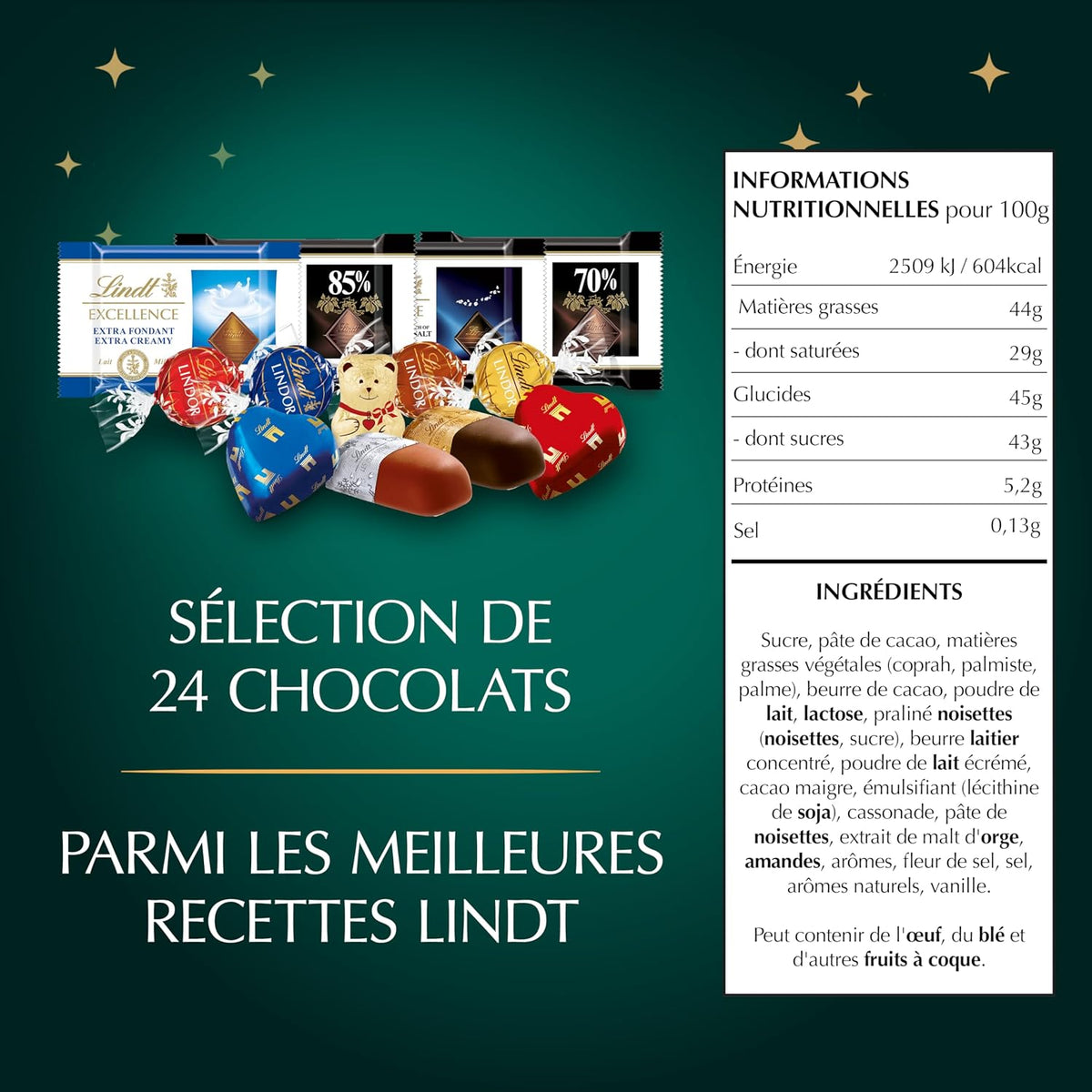 Calendrier de l'Avent Lindt assortiment 221 g – photo 2