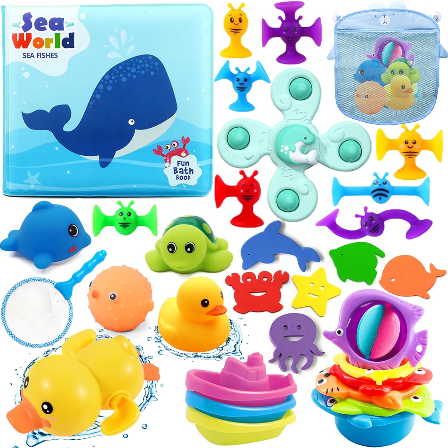 Jouets de bain bébé, 32 pièces - Chennyfun