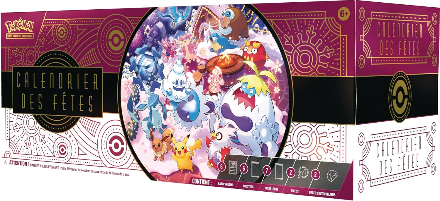 Calendrier de l'Avent Pokémon 2025 - Calendrier des fêtes du JCC