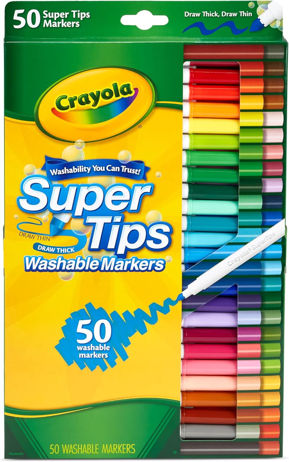 Crayola SuperTips — 50 marqueurs lavables