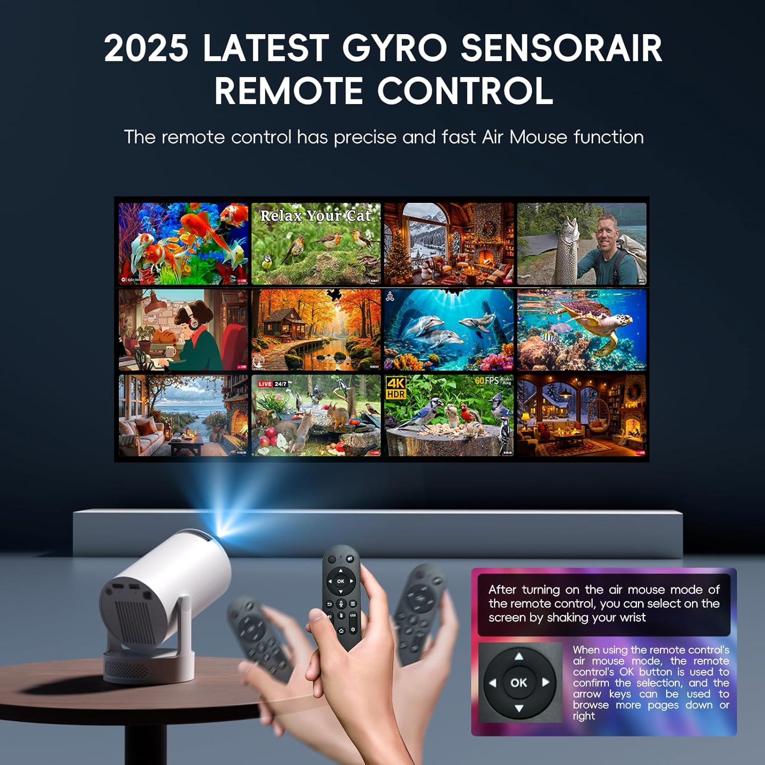 Mini vidéoprojecteur WiFi 6 &amp; Bluetooth – cinéma maison pour petit budget