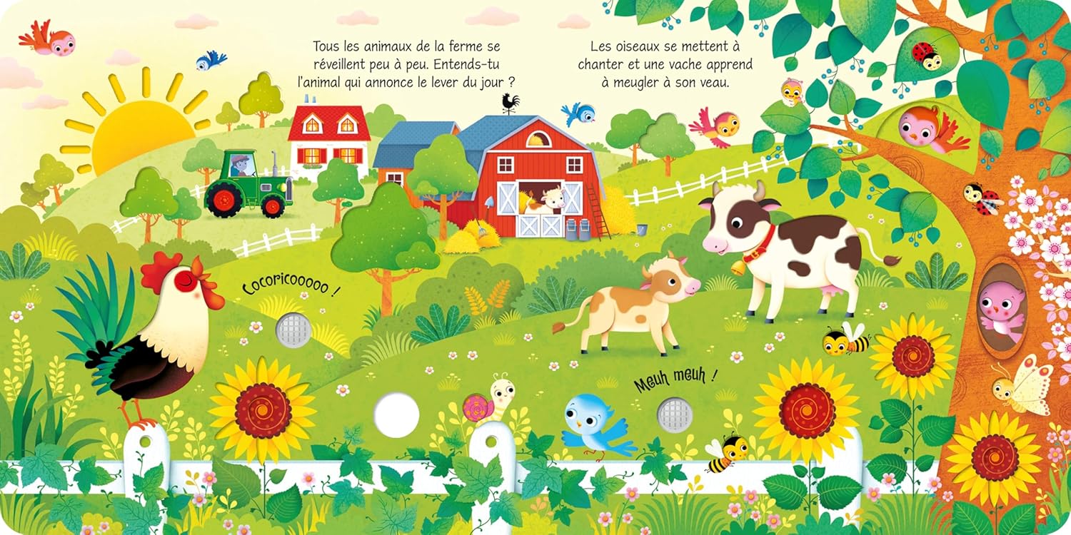 Mon livre sonore à toucher Les bruits de la ferme