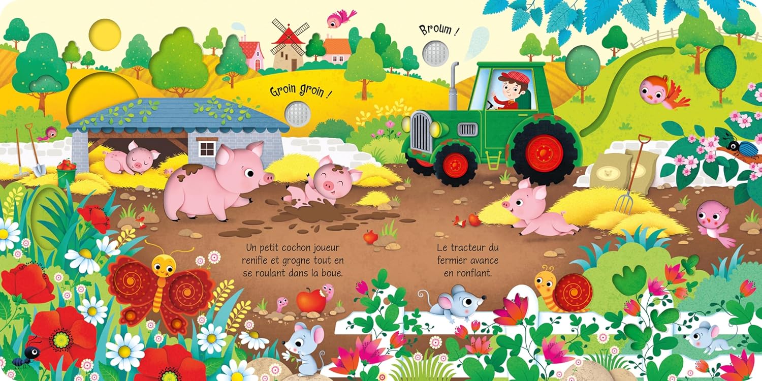 Mon livre sonore à toucher Les bruits de la ferme
