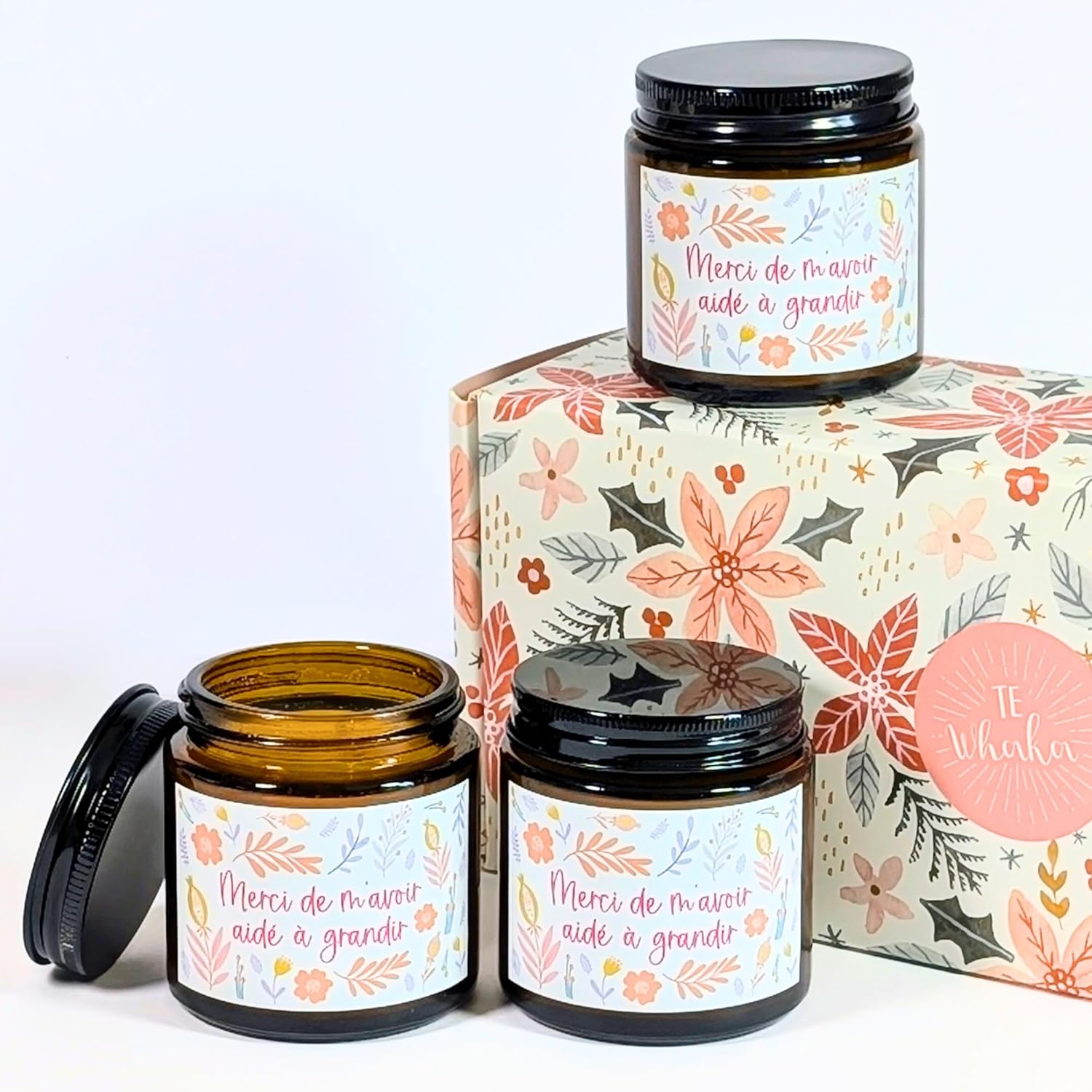 Coffret bougies « Merci de m'avoir aidé à grandir »
