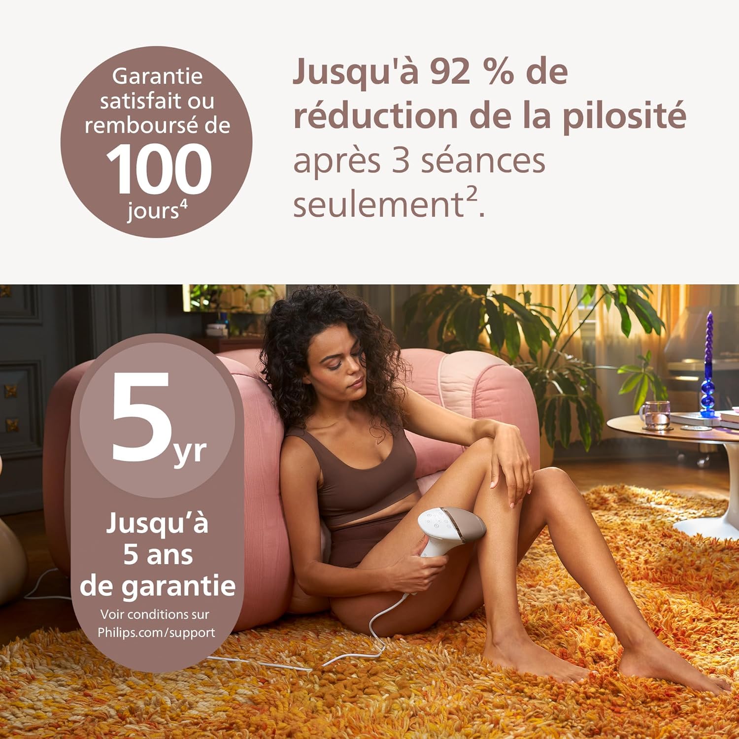 Philips Lumea Série 8000 : l’épilateur à lumière pulsée Philips