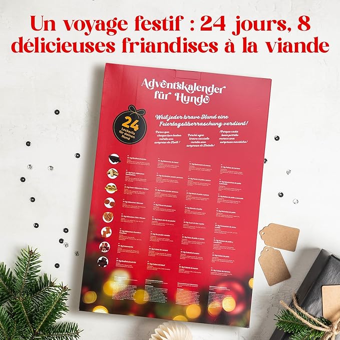 Calendrier de l'Avent friandises pour chien