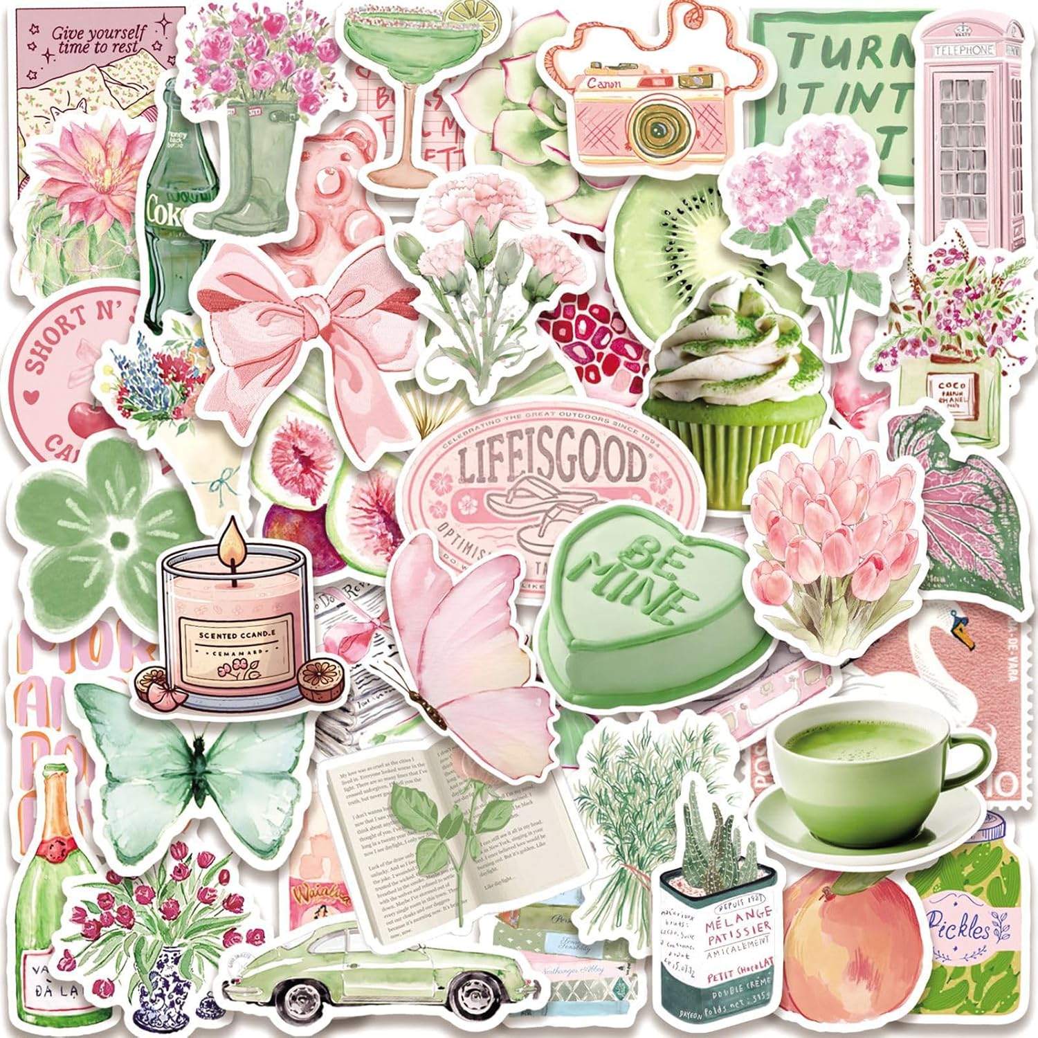 100 stickers aesthetic (ordi/déco)