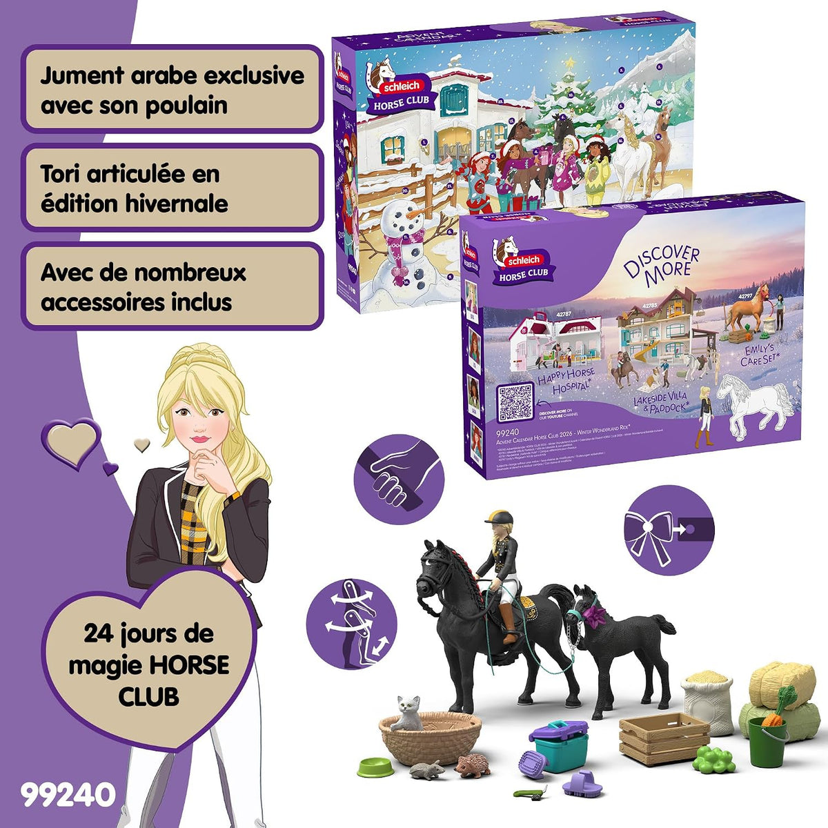 Calendrier de l'Avent schleich Horse Club 2026 Balade à cheval