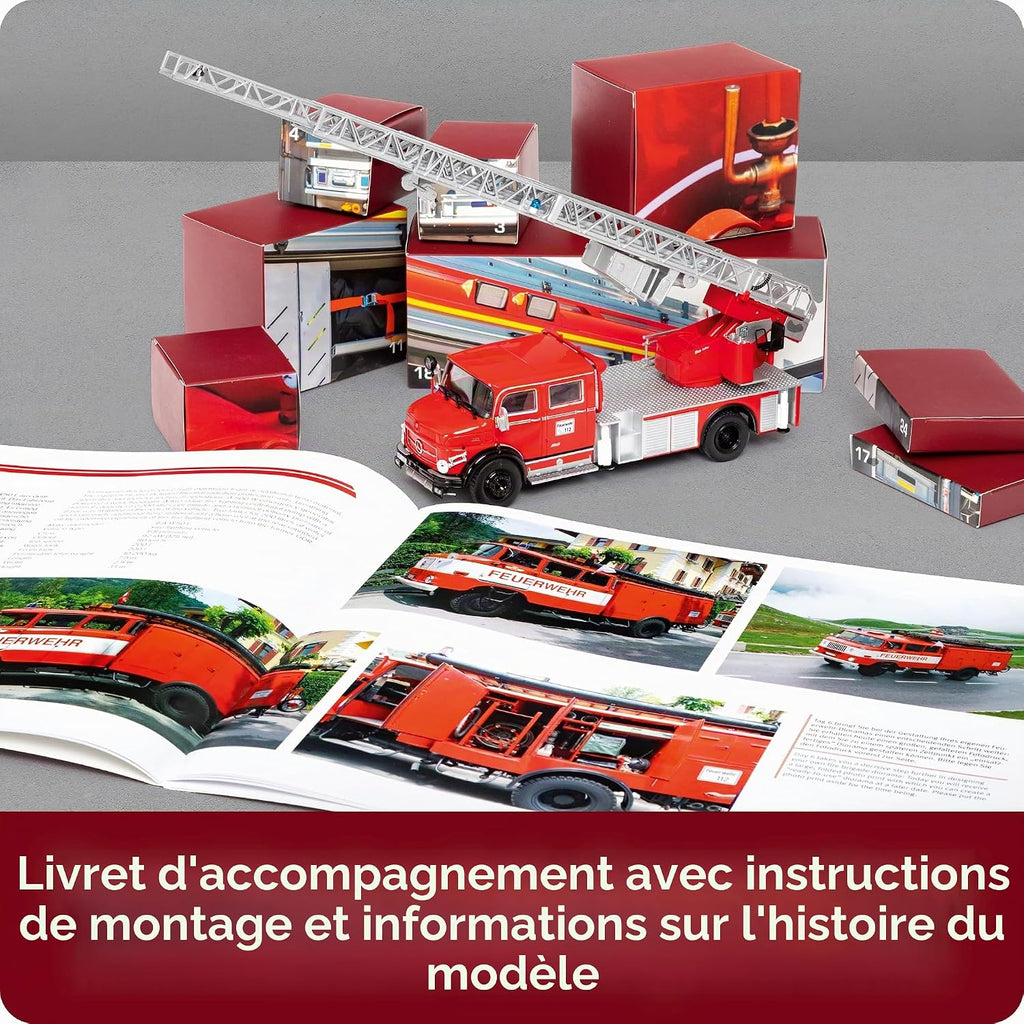 Détail de l’échelle pivotante du camion de pompiers Franzis
