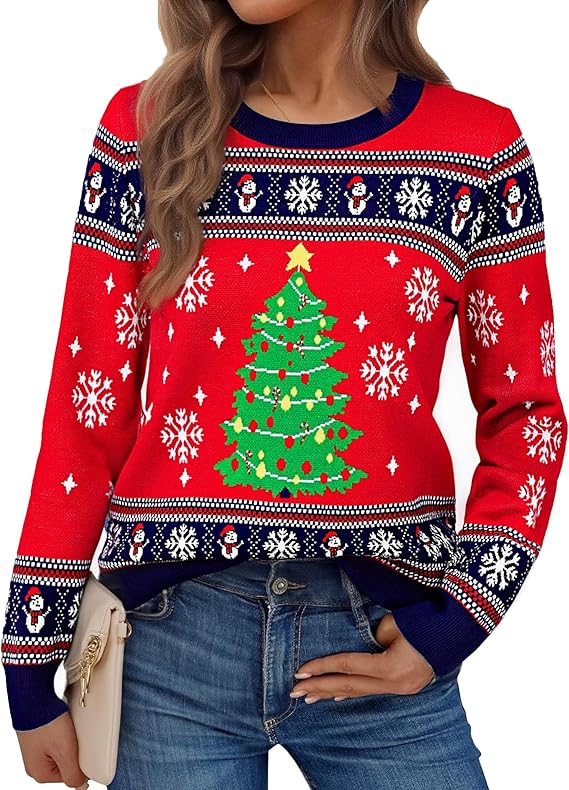 Pull de noël femme chic