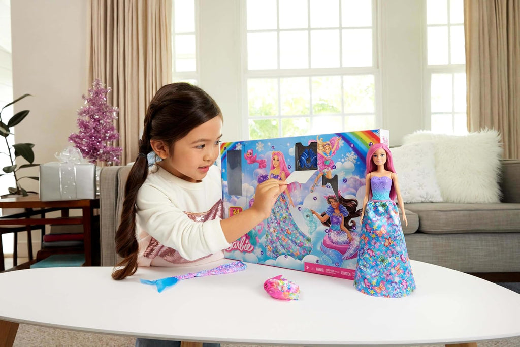 Calendrier de l'Avent Barbie Dreamtopia HRG90 poupée sirène fée
