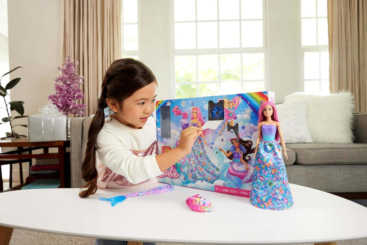 Calendrier de l'Avent Barbie Dreamtopia HRG90 poupée sirène fée