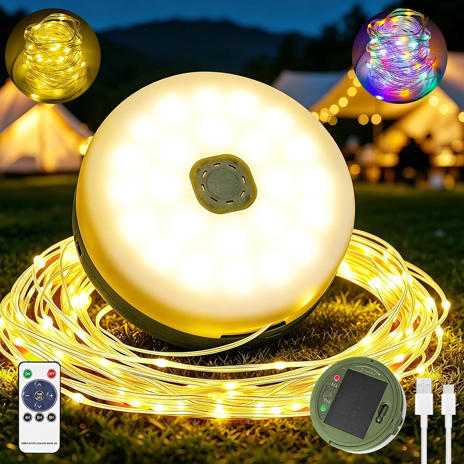 Guirlande lumineuse solaire 15 m