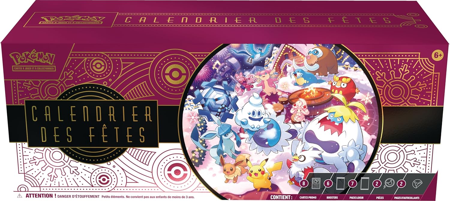 Calendrier de l'Avent Pokémon 2025 - Calendrier des fêtes du JCC