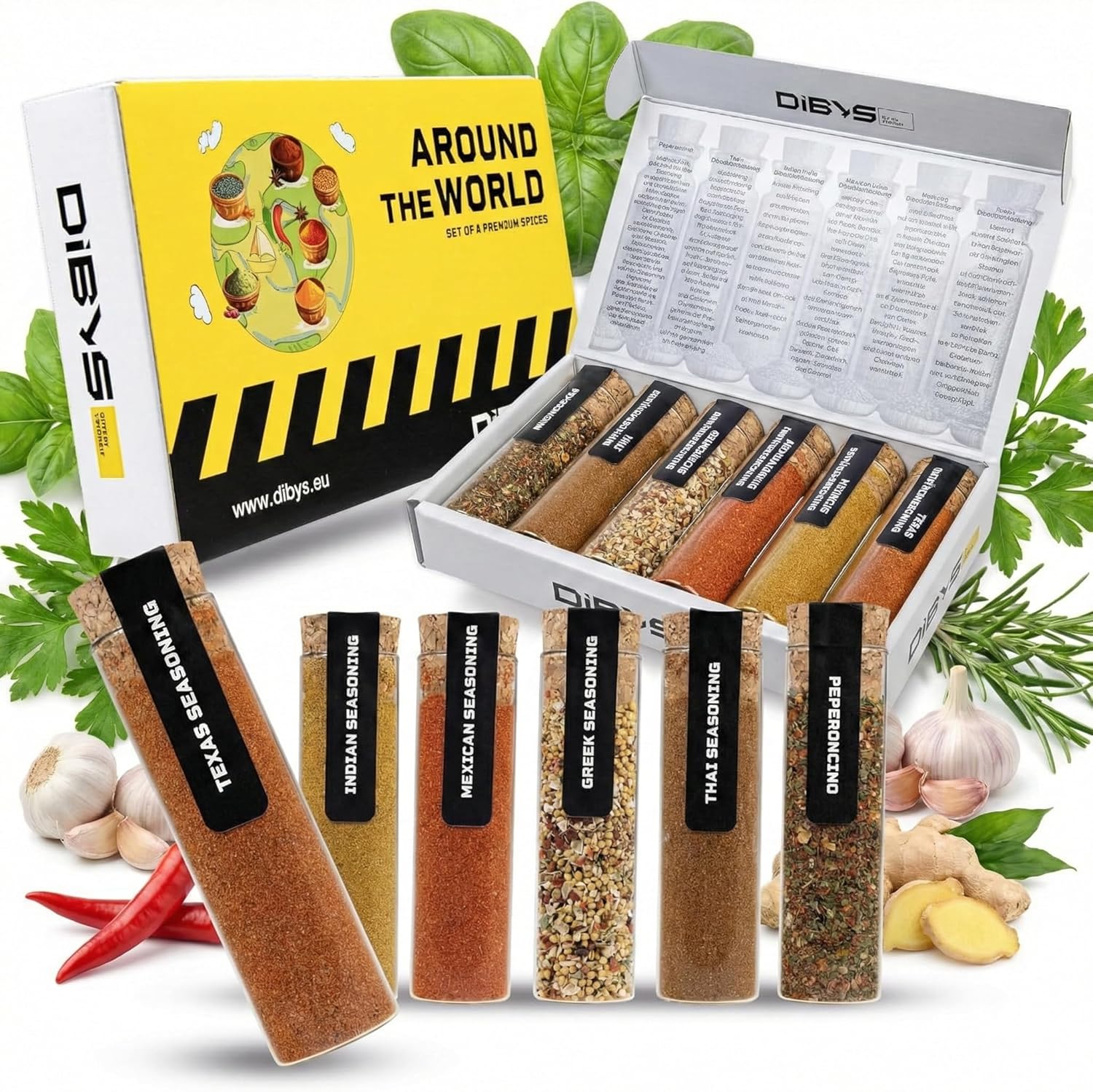 Coffret d'épices du monde avec recettes DIBYS