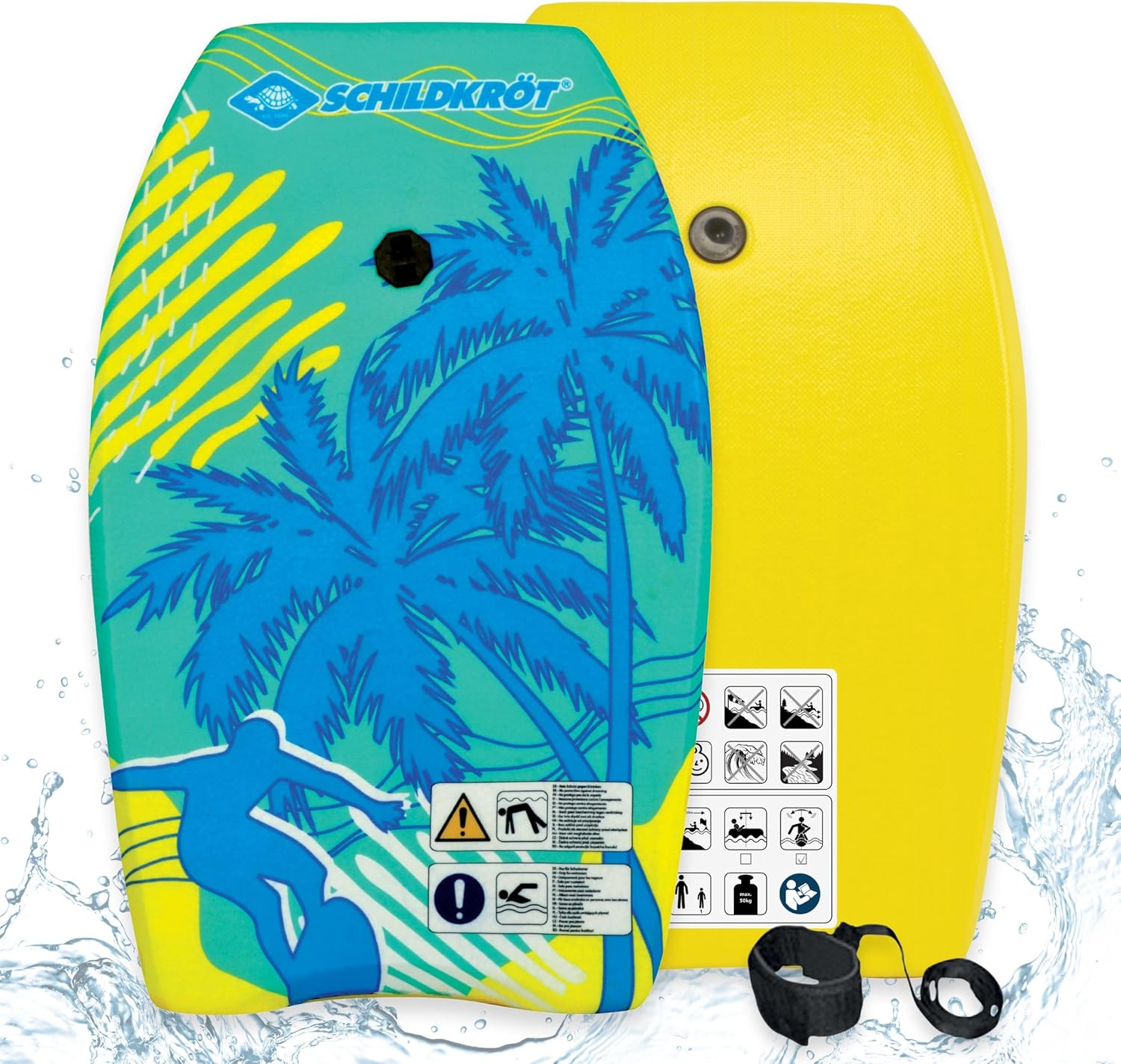 Bodyboard enfant Schildkröt avec sangle de sécurité