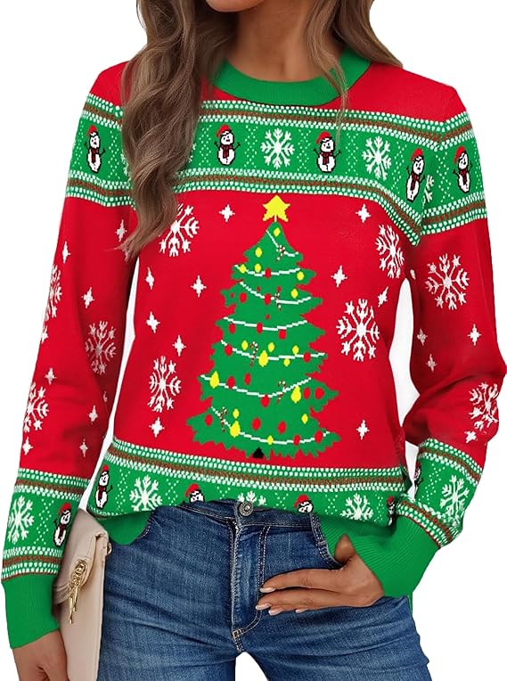 Pull de noël femme chic