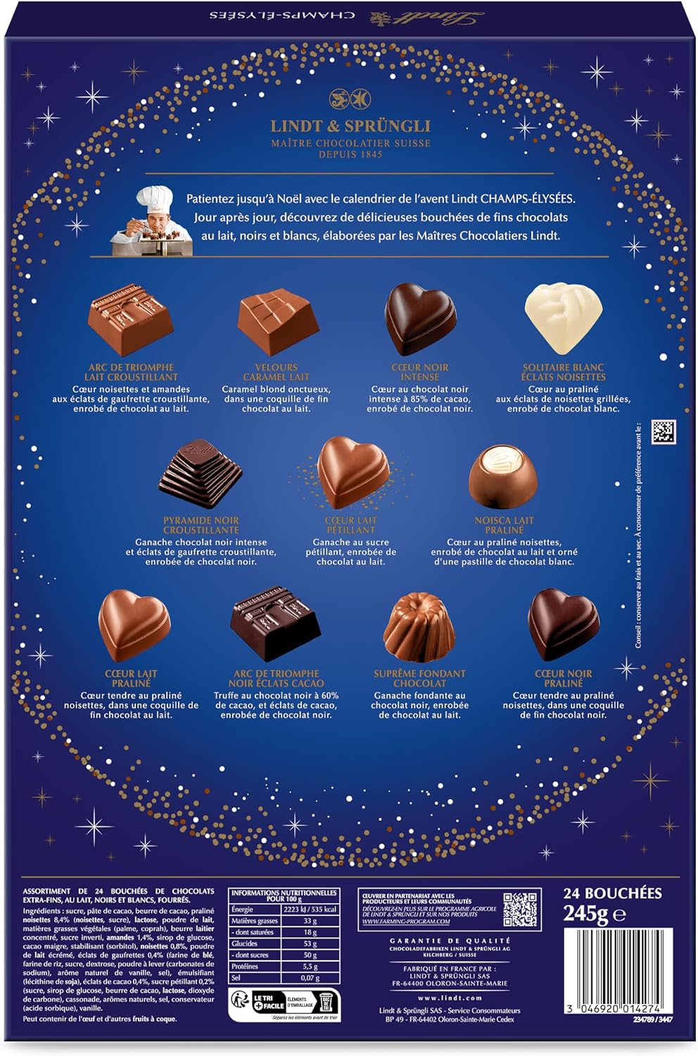 Calendrier de l'Avent Lindt Champs-Élysées 2026