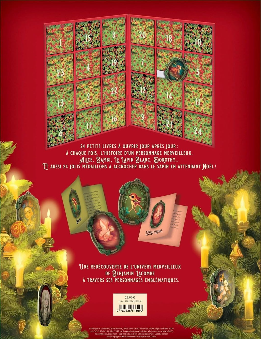 Calendrier de l'Avent du merveilleux Benjamin Lacombe - 24 petits livres