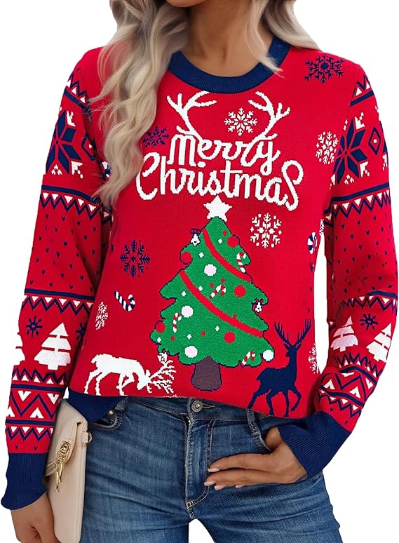 Pull de noël femme chic