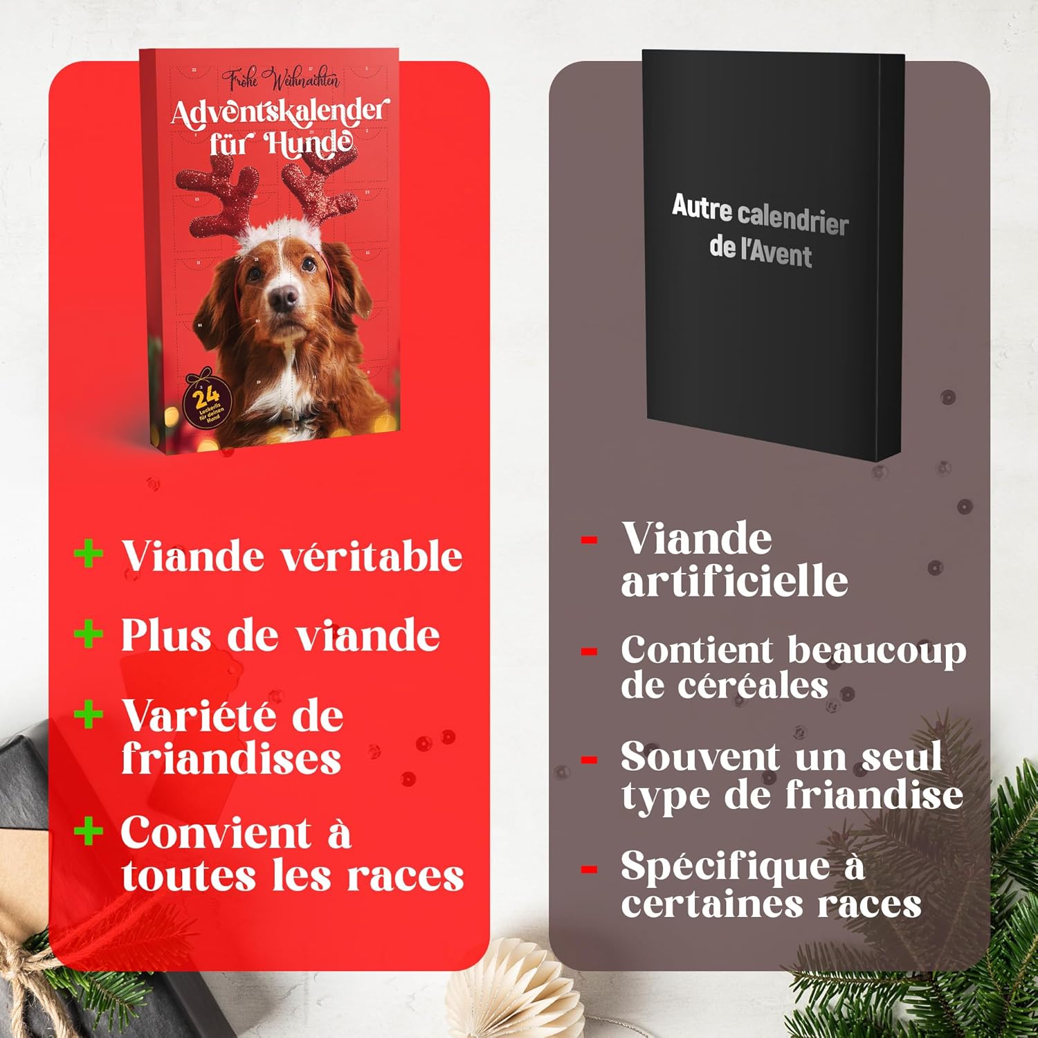 Calendrier de l'Avent friandises pour chien