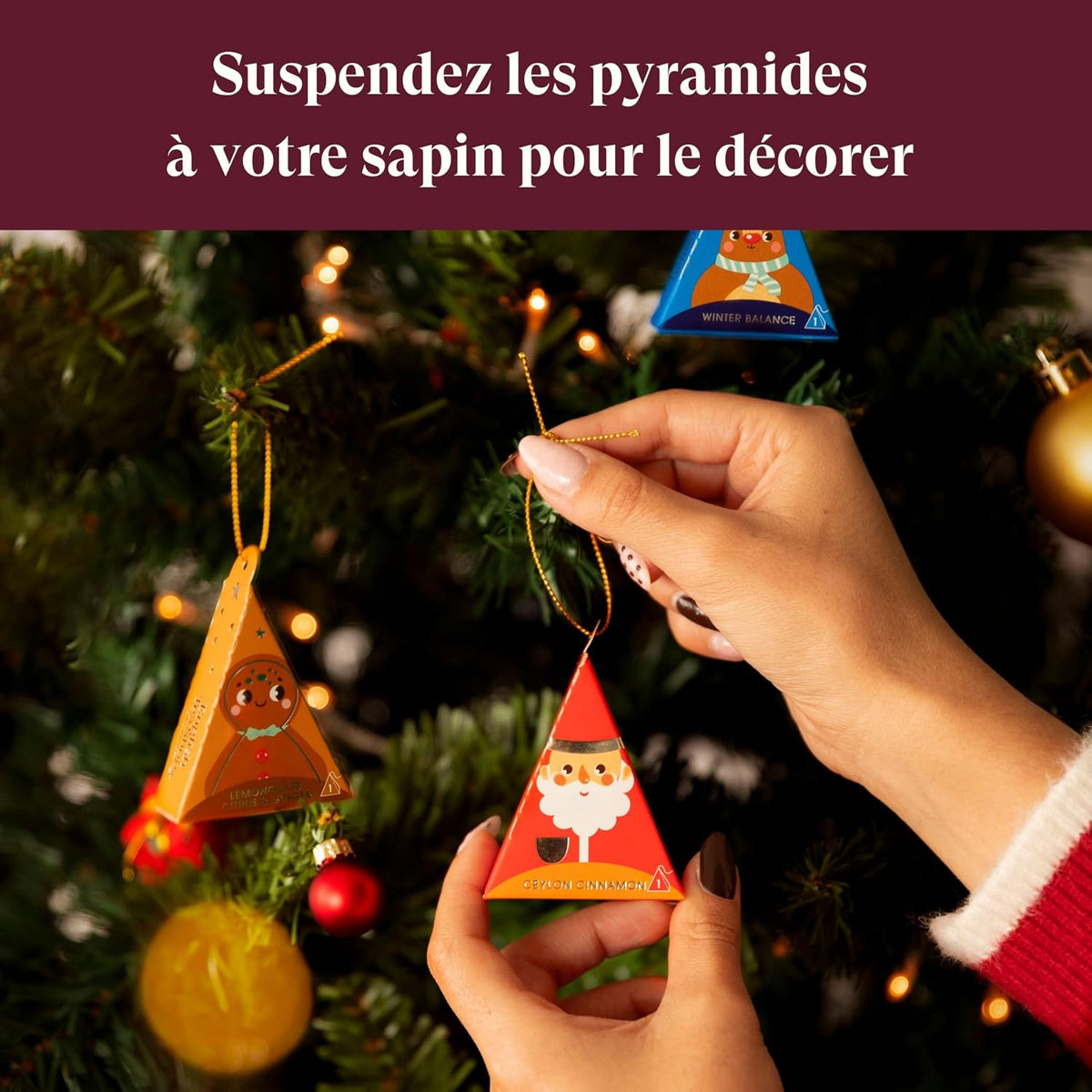 Cônes du calendrier à suspendre au sapin de Noël