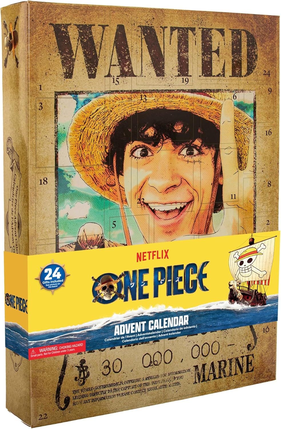 Calendrier de l'Avent One Piece Cinereplicas Wanted Luffy