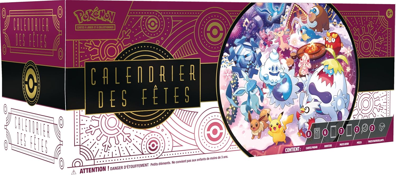 Calendrier de l'Avent Pokémon 2025 - Calendrier des fêtes du JCC