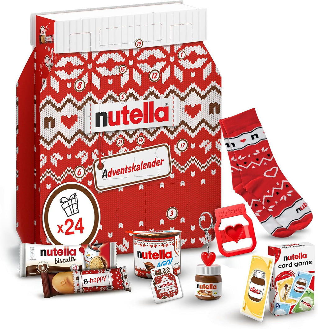 Calendrier de l'Avent Nutella 24 cases et son contenu