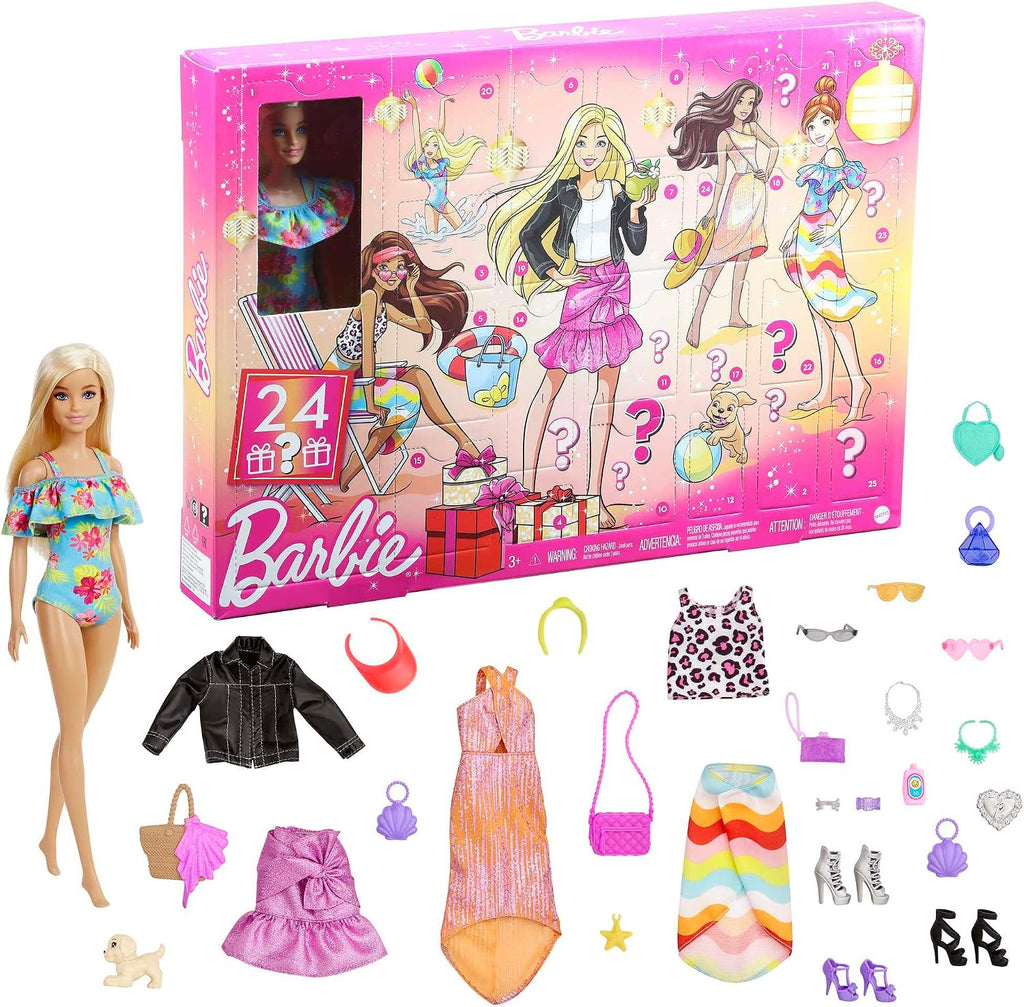 Calendrier de l'Avent Barbie GXD64 avec poupée et 24 surprises